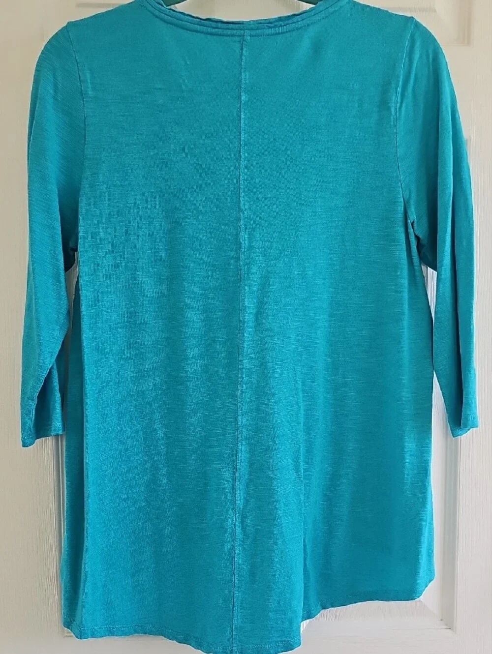 Chico's The Ultimate Tee V-Neck 3/4 Sleeve Top - Teal